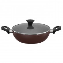 Walton Wok Pan with Glass Lid Multicolor 24cm